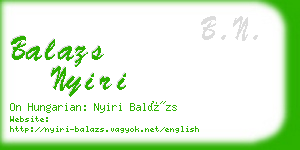balazs nyiri business card